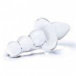 Двойная пробка-елочка с блестящей спиралькой TITUS BEADED - прозрачная - 11 см
