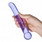 Гладкий стеклянный стимулятор точки G с загнутым кончиком - Glas G-spot Tickler - фиолетовый - 18 см