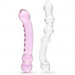Набор из двух стеклянных двухголовых фаллоимитаторов Glas - Pleasure Set Набор из двух стеклянных двухголовых фаллоимитаторов Glas - Pleasure Set