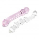 Набор из двух стеклянных двухголовых фаллоимитаторов Glas - Pleasure Set Набор из двух стеклянных двухголовых фаллоимитаторов Glas - Pleasure Set