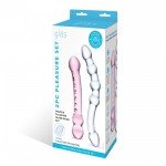 Набор из двух стеклянных двухголовых фаллоимитаторов Glas - Pleasure Set Набор из двух стеклянных двухголовых фаллоимитаторов Glas - Pleasure Set