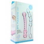 Набор из двух стеклянных двухголовых фаллоимитаторов Glas - Pleasure Set Набор из двух стеклянных двухголовых фаллоимитаторов Glas - Pleasure Set