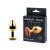 Малая анальная металлическая пробка Jewelry Plug золотистая с красным кристаллом - 7 см