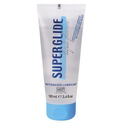 Смазка-лубрикант на водной основе Hot Superglide для чувствительной кожи - 100 мл