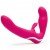 Безремневой страпон с клиторальным стимулятором Rechargeable Vibrating Strapless Strap-On - розовый