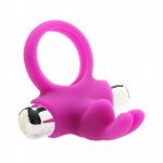 Эрекционное кольцо с клиторальным зайчиком Happy Rabbit Remote Control Cock Ring с пультом ДУ и съемной перезаряжаемой вибропулей - фиолетовое Эрекционное кольцо с клиторальным зайчиком Happy Rabbit Remote Control Cock Ring с пультом ДУ и съемной перезаряжаемой вибропулей - фиолетовое