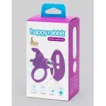 Эрекционное кольцо с клиторальным зайчиком Happy Rabbit Remote Control Cock Ring с пультом ДУ и съемной перезаряжаемой вибропулей - фиолетовое Эрекционное кольцо с клиторальным зайчиком Happy Rabbit Remote Control Cock Ring с пультом ДУ и съемной перезаряжаемой вибропулей - фиолетовое