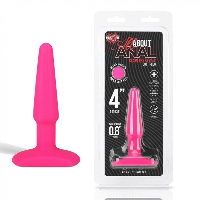 Анальная пробка из ультрабархатистого силикона класса люкс Seamless Silicone Butt Plug - розовая - 10 см Анальная пробка из ультрабархатистого силикона класса люкс Seamless Silicone Butt Plug - розовая - 10 см