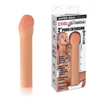 Насадка для увеличения члена на 5 см XXtra Girth Extender - телесная - 20 см