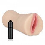 Мастурбатор вагина VIBRATING PUSSY с вибрацией - телесный - 13 см