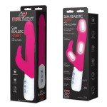 Силиконовый хайтек вибратор SLIM REALISTIC RABBIT с 3 моторами и реалистичной головкой - розовый - 21 см Силиконовый хайтек вибратор SLIM REALISTIC RABBIT с 3 моторами и реалистичной головкой - розовый - 21 см