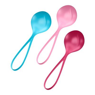 Набор классических одинарных вагинальных шариков различного веса Satisfyer Strengthening Balls