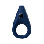Эрекционное перезаряжаемое вибро-кольцо на пенис Satisfyer Rocket Ring 1 - тёмно-синее