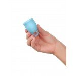 Набор менструальных чаш с петелькой Satisfyer Confident Secure Menstrual Cup - голубой - 2 шт