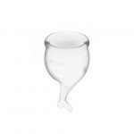 Набор менструальных чаш с хвостиком Satisfyer Feel Secure Menstrual Cup - прозрачный - 2 шт