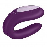 Вибратор для пар Satisfyer Double Joy с 2-мя моторами и управлением через приложение (смартфон) - фиолетовый
