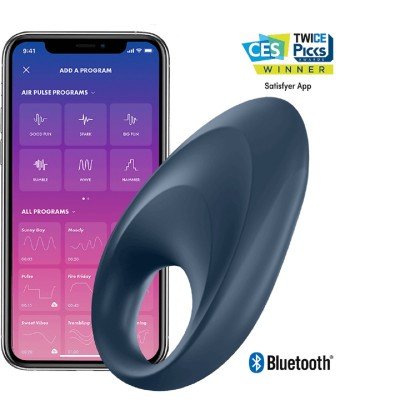 Эрекционное виброкольцо Satisfyer Mighty One с управлением через смартфон