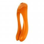 Универсальный многофункциональный вибратор на палец Satisfyer Candy Cane - оранжевый