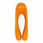 Универсальный многофункциональный вибратор на палец Satisfyer Candy Cane - оранжевый