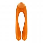 Универсальный многофункциональный вибратор на палец Satisfyer Candy Cane - оранжевый