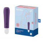 Мощная вибропуля со скошенным кончиком Satisfyer Ultra Power Bullet 2 - фиолетовая - 11 см