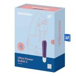 Мощная вибропуля со скошенным кончиком Satisfyer Ultra Power Bullet 2 - фиолетовая - 11 см