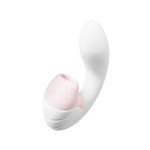 Вакуумно-волновой стимулятор клитора с гибким вагинальным вибратором Satisfyer Supernova - белый