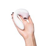 Вакуумно-волновой стимулятор клитора с гибким вагинальным вибратором Satisfyer Supernova - белый