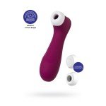 Вакуумно-волновой стимулятор клитора Satisfyer Pro 2 Generation 3 с вибрацией и насадкой имитирующей пульсацию воды - бордовый