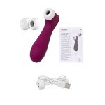 Вакуумно-волновой стимулятор клитора Satisfyer Pro 2 Generation 3 с вибрацией и насадкой имитирующей пульсацию воды - бордовый