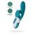 Гибкий вибратор-кролик с двумя независимыми моторами Satisfyer Hug me с возможностью управления через смартфон - синий - 21 см