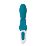 Гибкий вибратор-кролик с двумя независимыми моторами Satisfyer Hug me с возможностью управления через смартфон - синий - 21 см Гибкий вибратор-кролик с двумя независимыми моторами Satisfyer Hug me с возможностью управления через смартфон - синий - 21 см