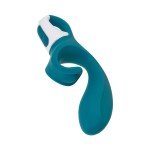 Гибкий вибратор-кролик с двумя независимыми моторами Satisfyer Hug me с возможностью управления через смартфон - синий - 21 см Гибкий вибратор-кролик с двумя независимыми моторами Satisfyer Hug me с возможностью управления через смартфон - синий - 21 см