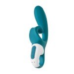 Гибкий вибратор-кролик с двумя независимыми моторами Satisfyer Hug me с возможностью управления через смартфон - синий - 21 см Гибкий вибратор-кролик с двумя независимыми моторами Satisfyer Hug me с возможностью управления через смартфон - синий - 21 см