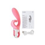 Гибкий вибратор-кролик с двумя независимыми моторами Satisfyer Hug me с возможностью управления через смартфон - розовый - 21 см Гибкий вибратор-кролик с двумя независимыми моторами Satisfyer Hug me с возможностью управления через смартфон - розовый - 21 см