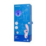 Гибкий вибратор-кролик с двумя независимыми моторами Satisfyer Hug me с возможностью управления через смартфон - розовый - 21 см Гибкий вибратор-кролик с двумя независимыми моторами Satisfyer Hug me с возможностью управления через смартфон - розовый - 21 см