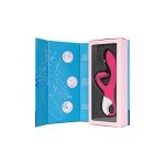 Гибкий вибратор-кролик с двумя независимыми моторами Satisfyer Embrace me с тройным клиторальным отростком - розовый - 22 см
