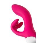 Гибкий вибратор-кролик с двумя независимыми моторами Satisfyer Embrace me с тройным клиторальным отростком - розовый - 22 см