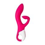 Гибкий вибратор-кролик с двумя независимыми моторами Satisfyer Embrace me с тройным клиторальным отростком - розовый - 22 см