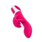 Гибкий вибратор-кролик с двумя независимыми моторами Satisfyer Embrace me с тройным клиторальным отростком - розовый - 22 см