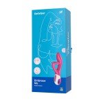 Гибкий вибратор-кролик с двумя независимыми моторами Satisfyer Embrace me с тройным клиторальным отростком - розовый - 22 см