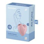 Вакуумно-волновой стимулятор клитора с вибрацией Satisfyer Cutie Heart - розовый