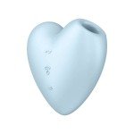 Вакуумно-волновой стимулятор клитора с вибрацией Satisfyer Cutie Heart - голубой