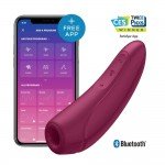 Вакуум-волновой стимулятор клитора с вибрацией Satisfyer Curvy 1+ и управлением со смартфона - бордовый Вакуум-волновой стимулятор клитора с вибрацией Satisfyer Curvy 1+ и управлением со смартфона - бордовый