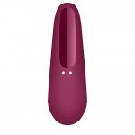Вакуум-волновой стимулятор клитора с вибрацией Satisfyer Curvy 1+ и управлением со смартфона - бордовый Вакуум-волновой стимулятор клитора с вибрацией Satisfyer Curvy 1+ и управлением со смартфона - бордовый