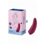 Вакуум-волновой стимулятор клитора с вибрацией Satisfyer Curvy 1+ и управлением со смартфона - бордовый Вакуум-волновой стимулятор клитора с вибрацией Satisfyer Curvy 1+ и управлением со смартфона - бордовый