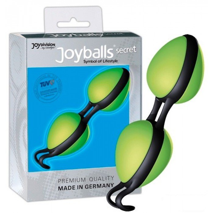 Вагинальные шарики Joyballs Secret со смещенным центром тяжести - зелёные Вагинальные шарики Joyballs Secret со смещенным центром тяжести - зелёные