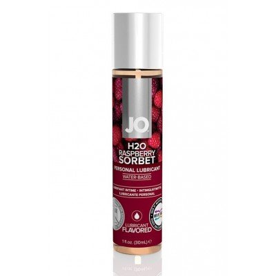 Съедобная оральная смазка с ароматом малинового щербета JO Flavored Raspberry Sorbet - 30 мл