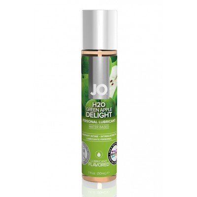 Съедобная оральная смазка с ароматом зеленого яблока JO Flavored Green Apple - 30 мл