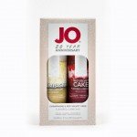 Набор из cъедобных оральных смазок JO Flavored: с ароматом шампанского Champagne - 60 мл и с ароматом красный бархат Red Velvet Cake - 60 мл